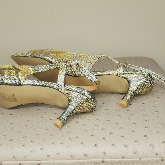Asos Animal print gold pump sandals - Picture 6 of 7